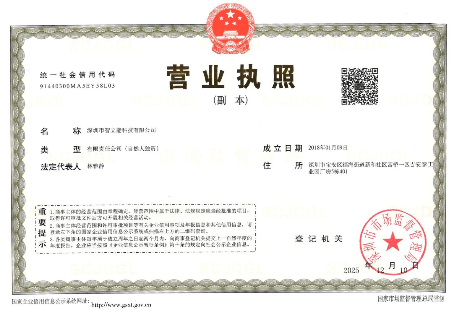 Business license